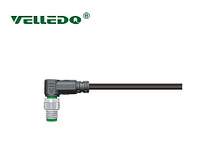 Соединитель кабельный VELLEDQ M8-M04S-10.0PVC/BK