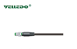 Соединитель кабельный VELLEDQ M8-M04T-2.0PVC/BK